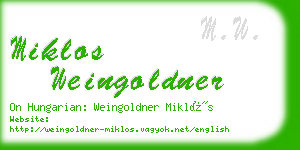 miklos weingoldner business card